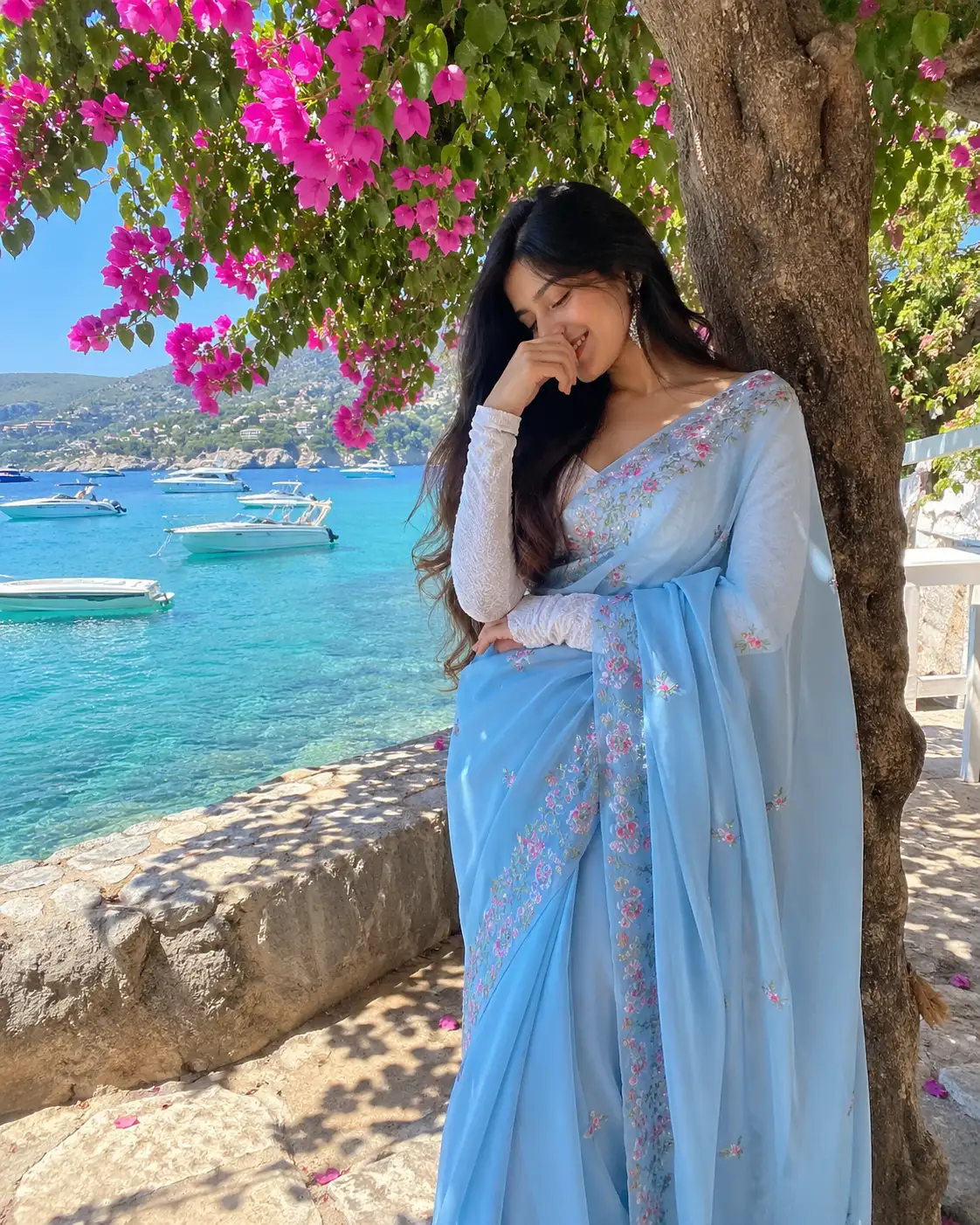 #0078 Seaside saree protrait