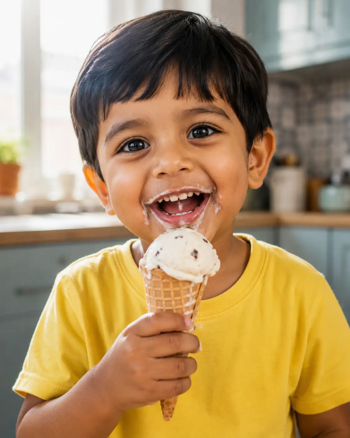 #0106 Todller eating ice cream