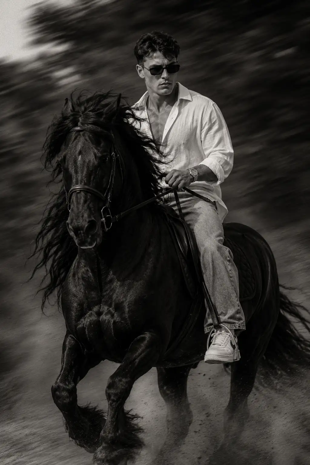 #0110 Cinematic Horse Rider Portrait