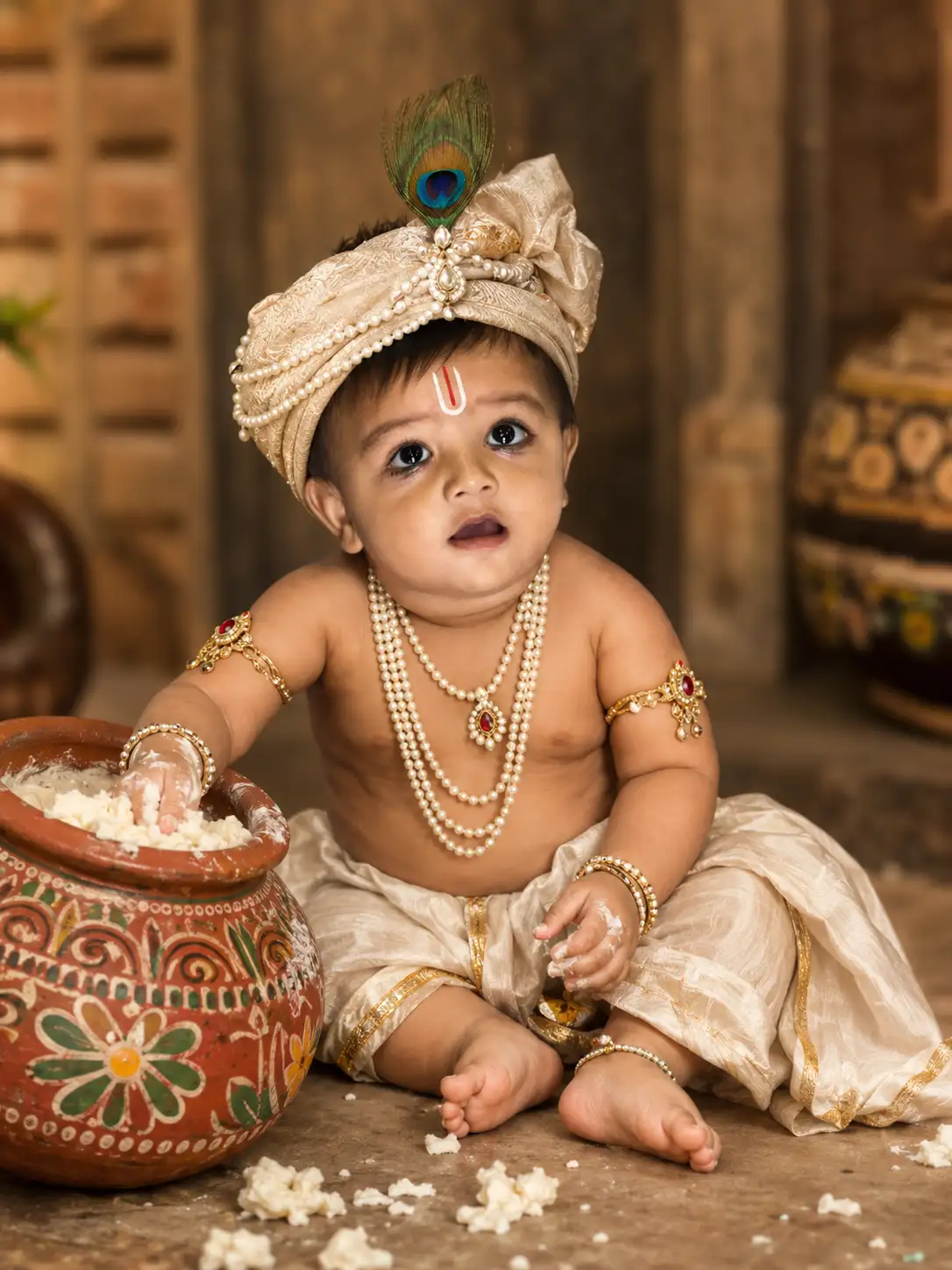#0140 Janmashtami Theme Baby Photoshoot