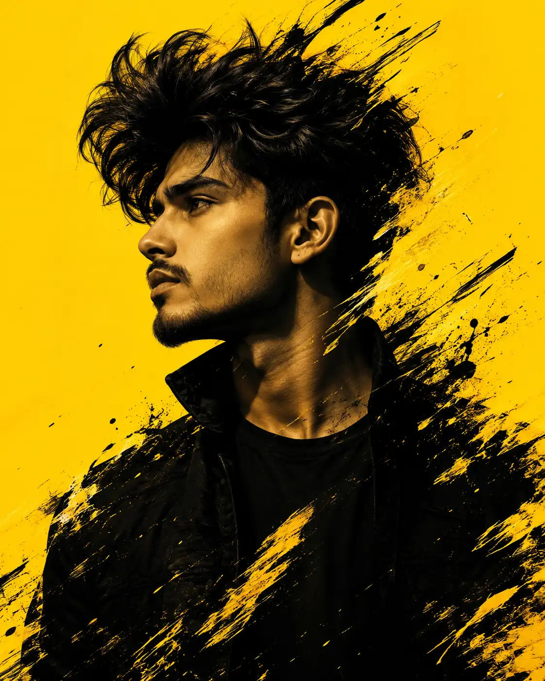 #0160 Stylish Dark Profile Portrait Photography