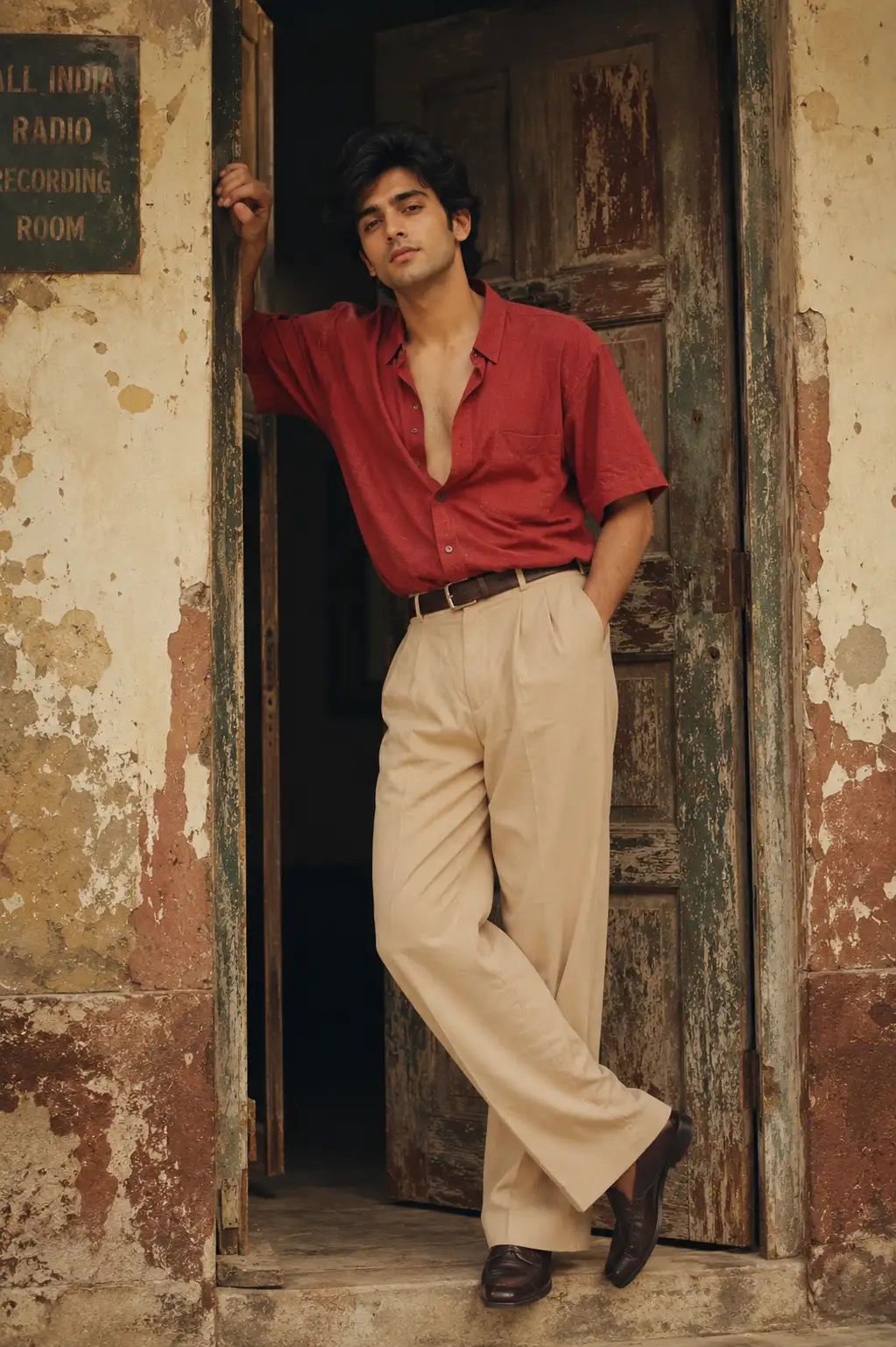 #0163 Retro 90s Men's Fashion Editorial Portrait
