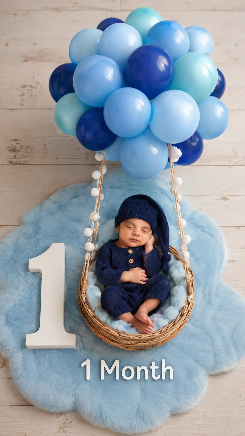 #0167 Adorable 1 Month Baby Boy Photoshoot