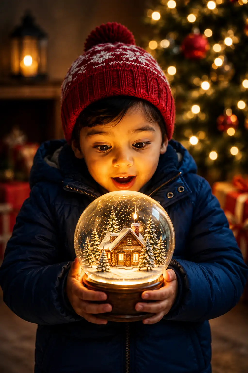 #0168 Snow Globe Portrait Ideas for Kids