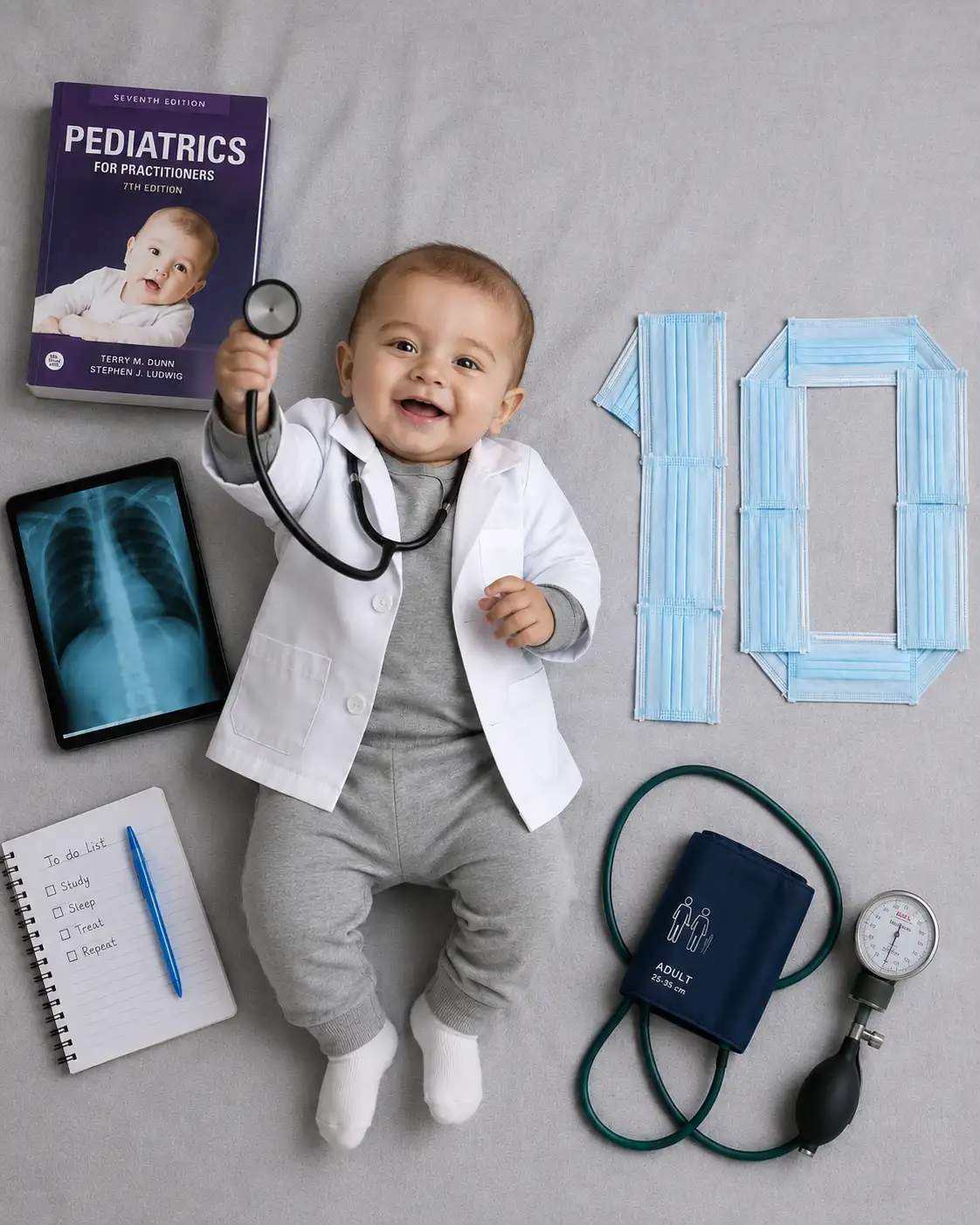 #0171 10 Month Baby Doctor Theme Photoshoot Ideas