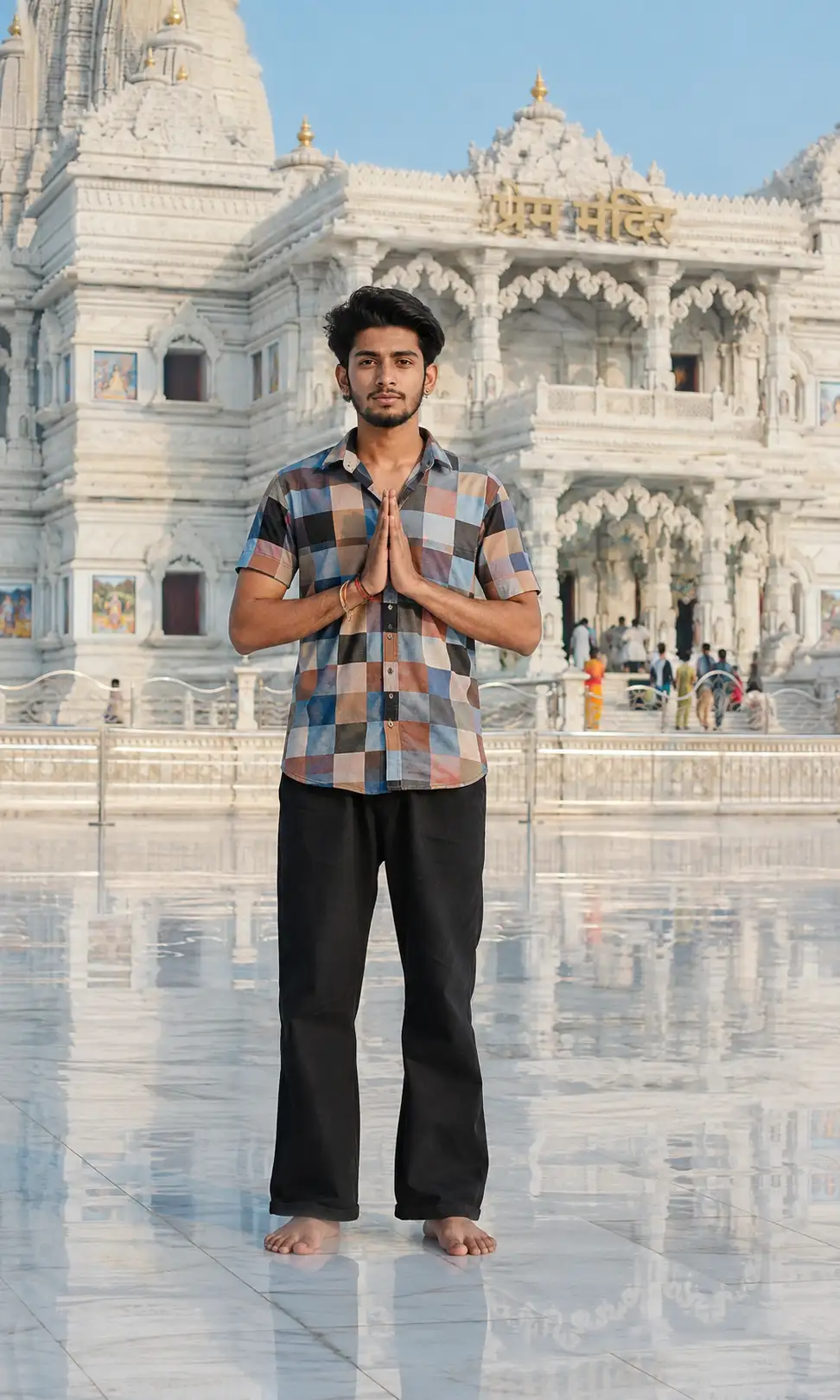#0175 Prem Mandir Full Body Portrait Photography