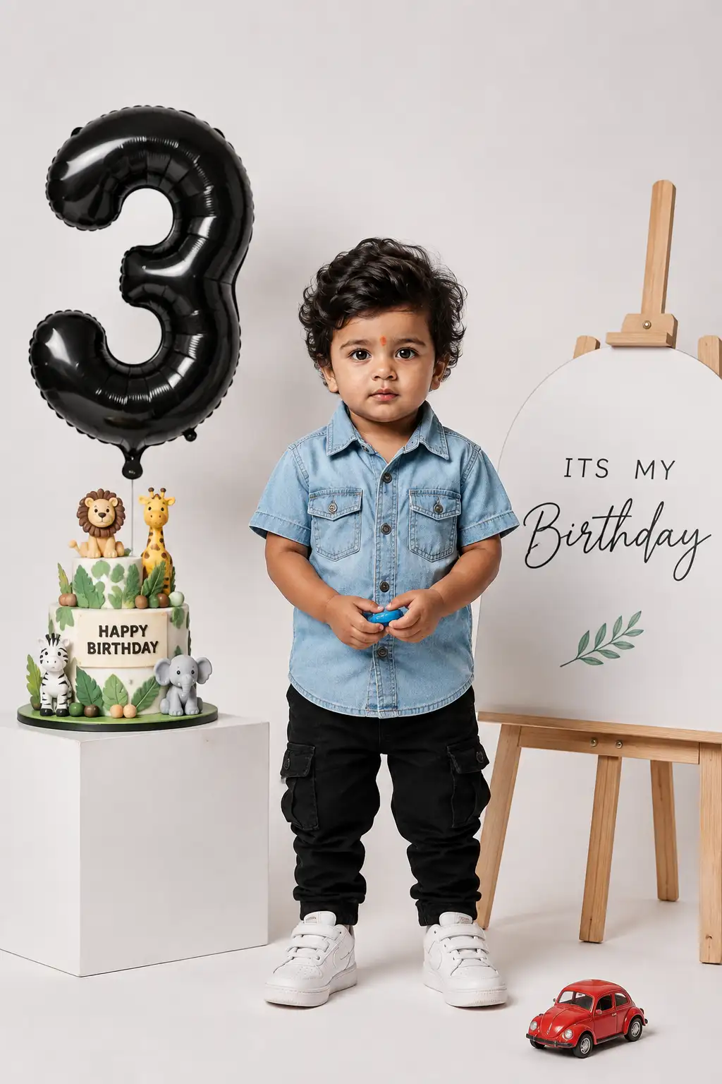 #0181 Three Year Old Boy Birthday Photoshoot Ideas