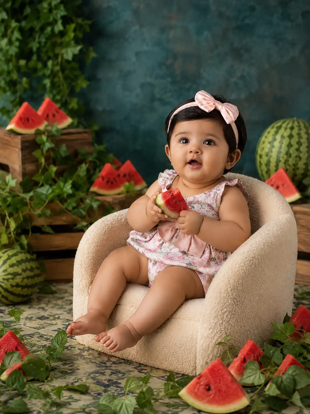 #0185 Baby Girl Watermelon Themed Photoshoot Ideas