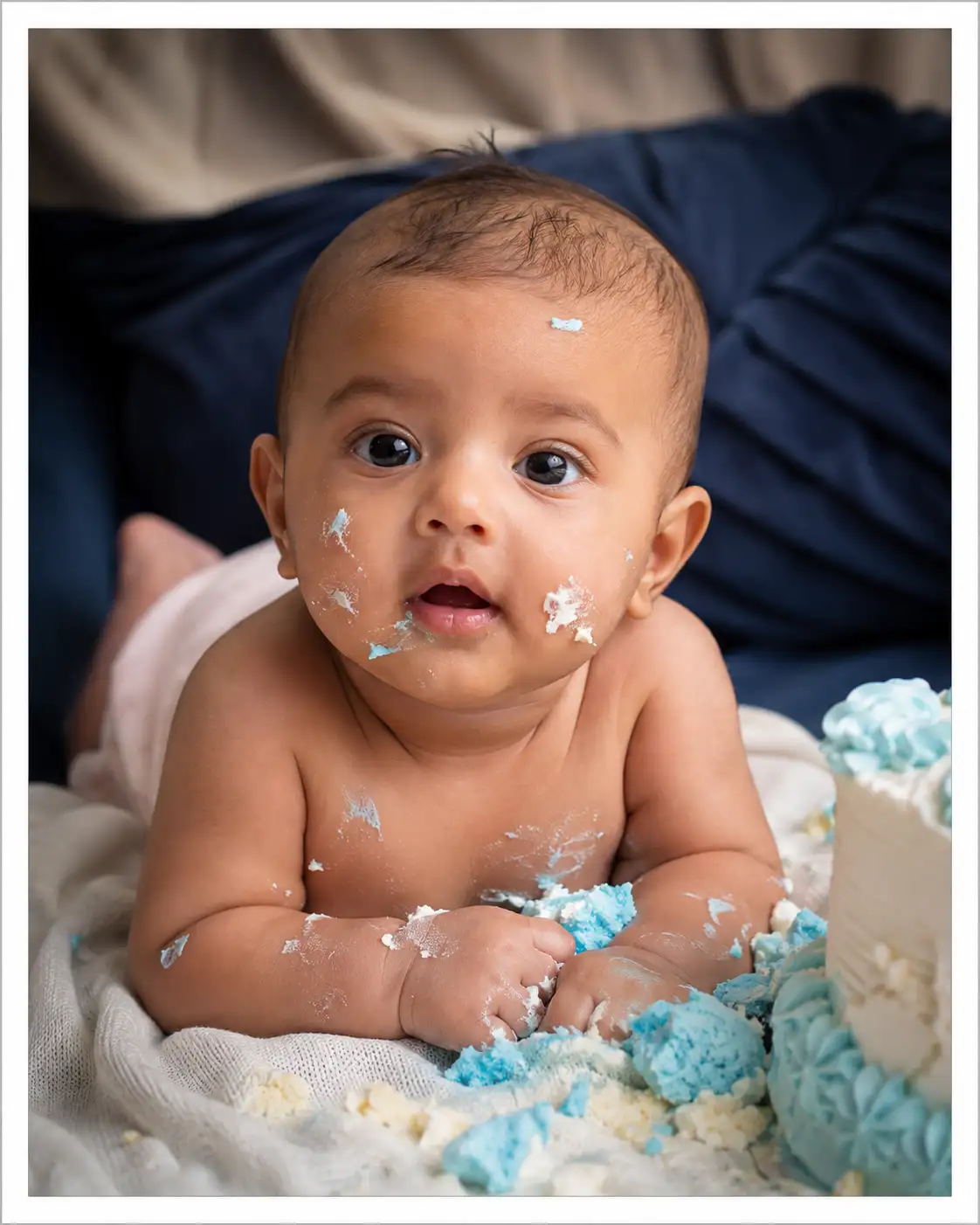 #0191 Messy Cake Smash Photoshoot Ideas For Baby