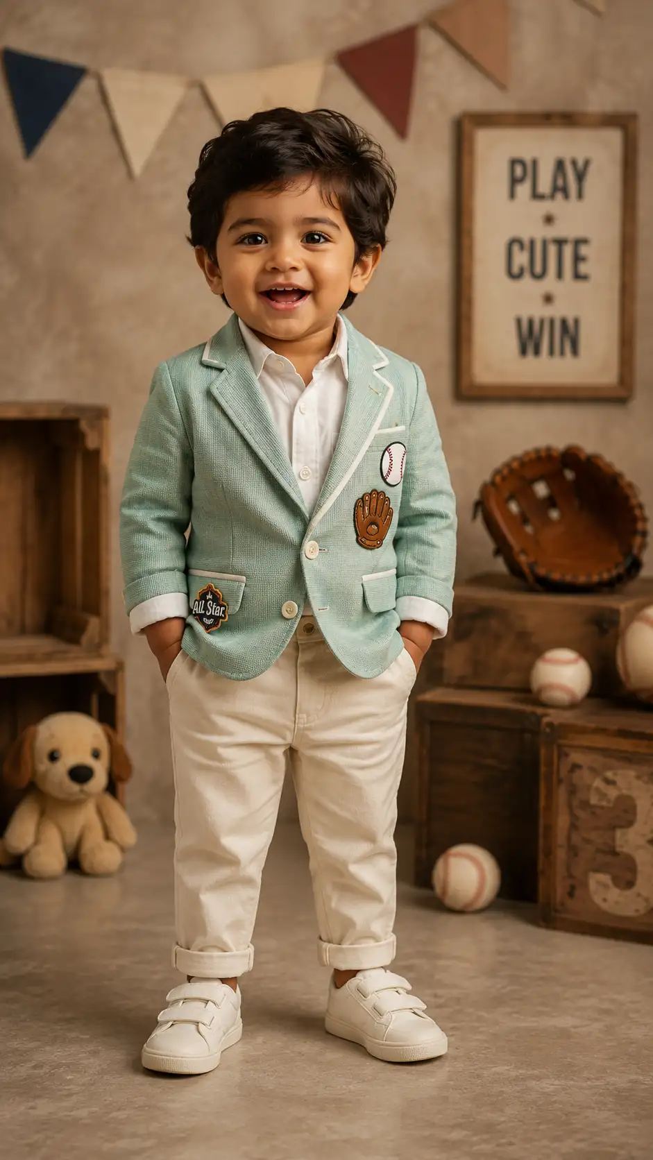#0196 Cute Little Champ Baseball Studio Photoshoot